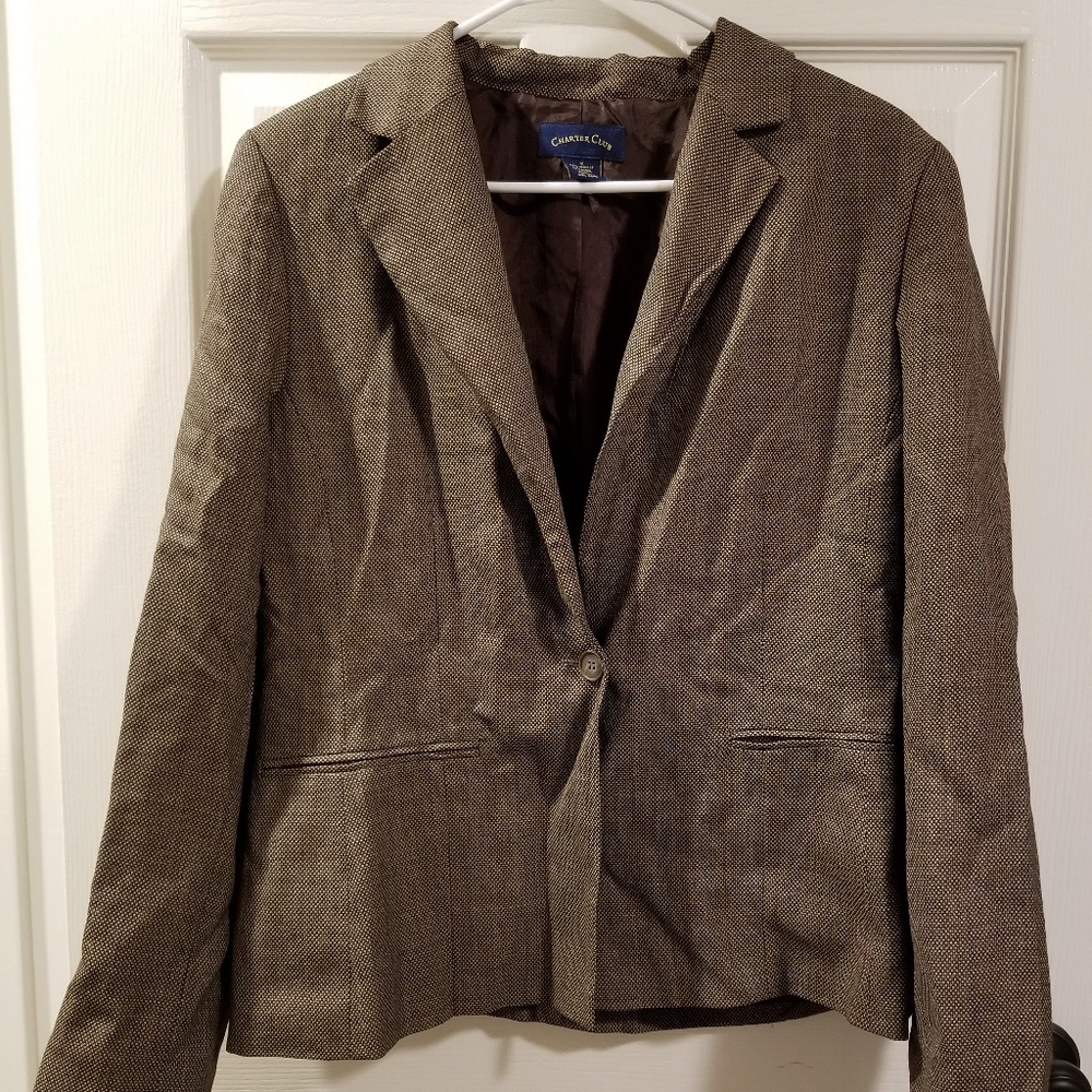 Charter Club Brown Blazer NWT